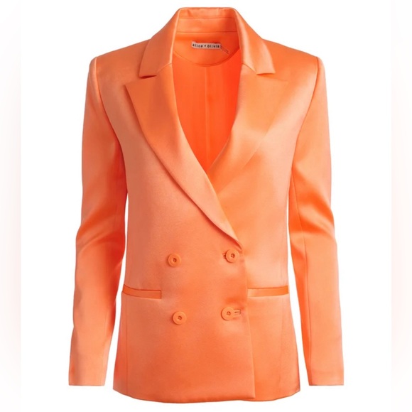 Alice+Olivia SANTOS DOUBLE BREASTED BOYFRIEND BLAZER ,Size 2 - Picture 3 of 3